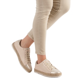 Tied Espadrilles brown yellow 2