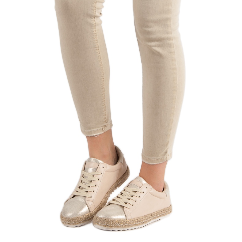 Tied Espadrilles brown yellow 1