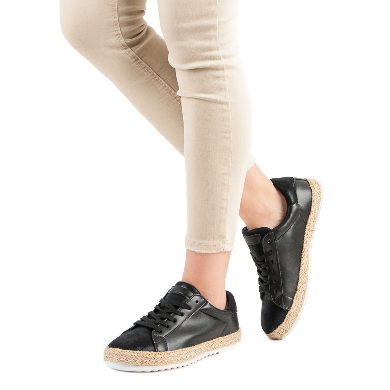 Tied Espadrilles black 2