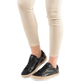 Tied Espadrilles black 1