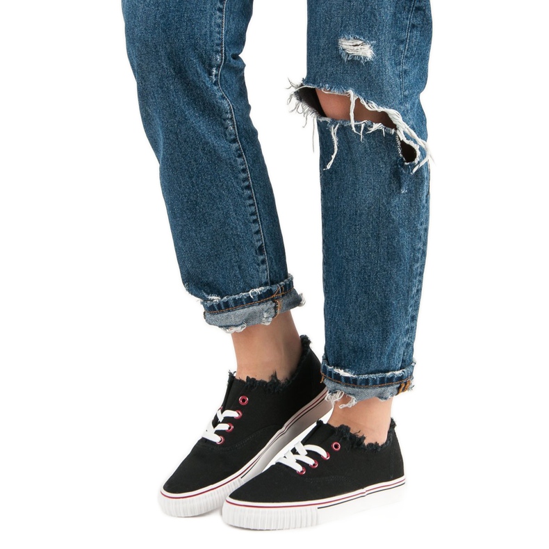 Black Textile Sneakers 1