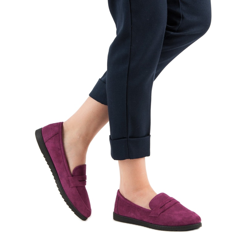 Comer Suede loafers purple 2