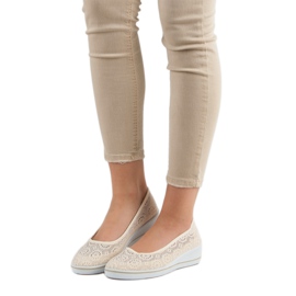 Openwork Shoes On A Wedge brown 1