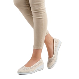 Openwork Shoes On A Wedge brown 2