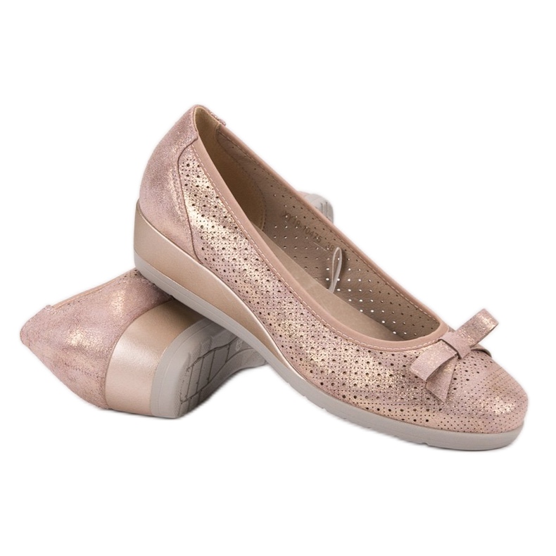 Vinceza Comfortable wedge pumps pink 1 Vinceza Comfortable wedge pumps pink 1