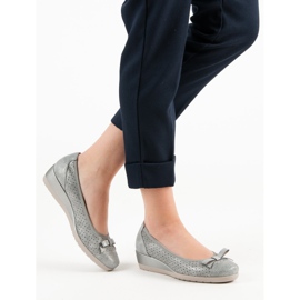 Vinceza Comfortable wedge pumps grey 2
