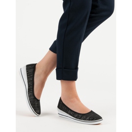 Comer Black Ballerina On Wedge 2