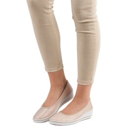 Comer Beige Ballerina On Wedge 1