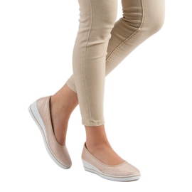 Comer Beige Ballerina On Wedge 2 Comer Beige Ballerina On Wedge 2