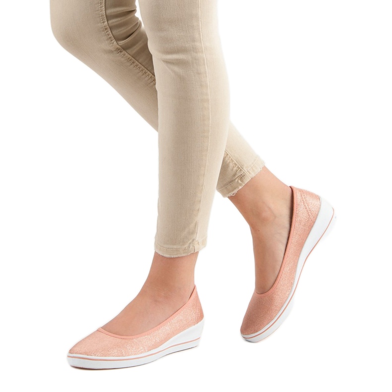 Comer Pink Ballerina On Wedge 1