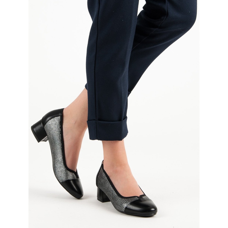 Pumps On The VINCEZA Flat Heel black grey 2 Pumps On The VINCEZA Flat Heel black grey 2