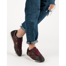 Kylie Sports shoes with crystals red 2 Kylie Sports shoes with crystals red 2