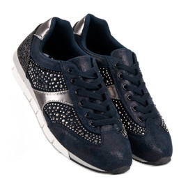 Kylie Sports shoes with crystals blue 2