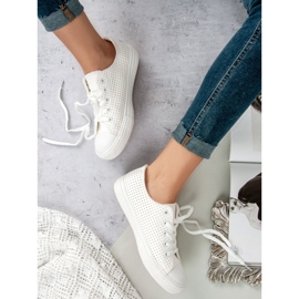 Kylie Openwork Sneakers On The Binding white 2