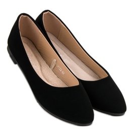 Classic suede ballerinas from VINCEZA black 1