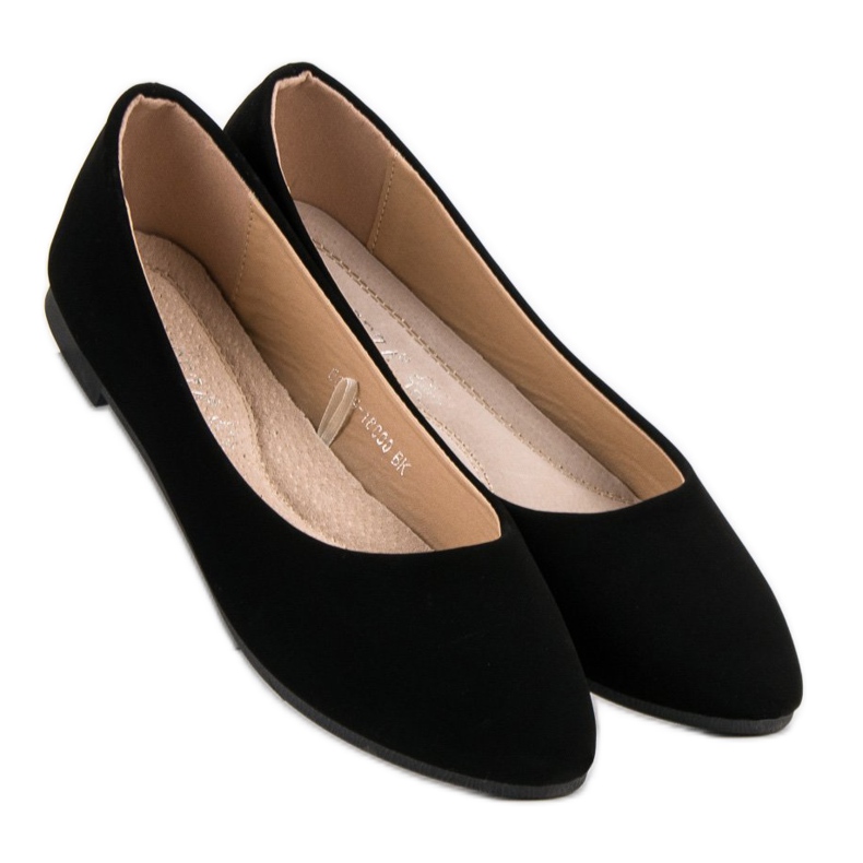 Classic suede ballerinas from VINCEZA black 1