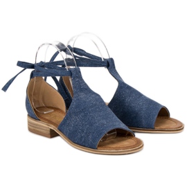 VINCEZA denim sandals blue 2 VINCEZA denim sandals blue 2