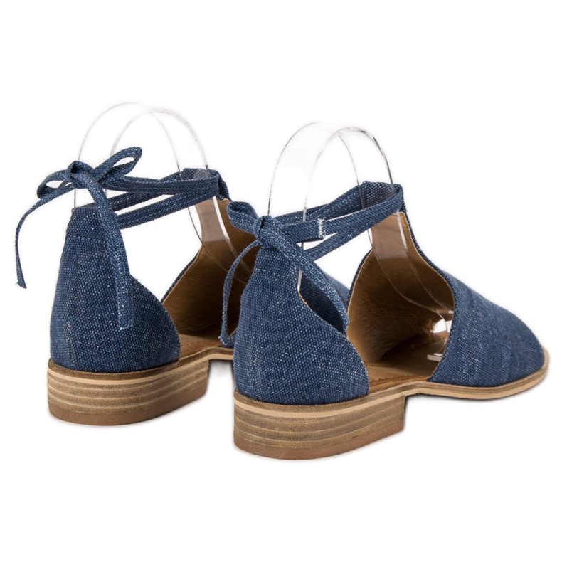 VINCEZA denim sandals blue 1