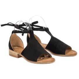 VINCEZA Black Sandals 2