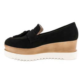Corina Black Wedge Moccasins 1