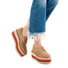 Corina Fashion Wedge Shoes brown 2