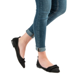 Corina Suede Ballerinas With A Frill black 2