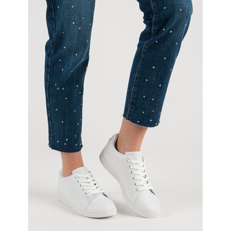 White Sneakers With A Heart 1