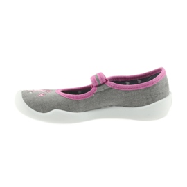Befado slippers children's shoes 114X325 Soft-B insole grey pink 2