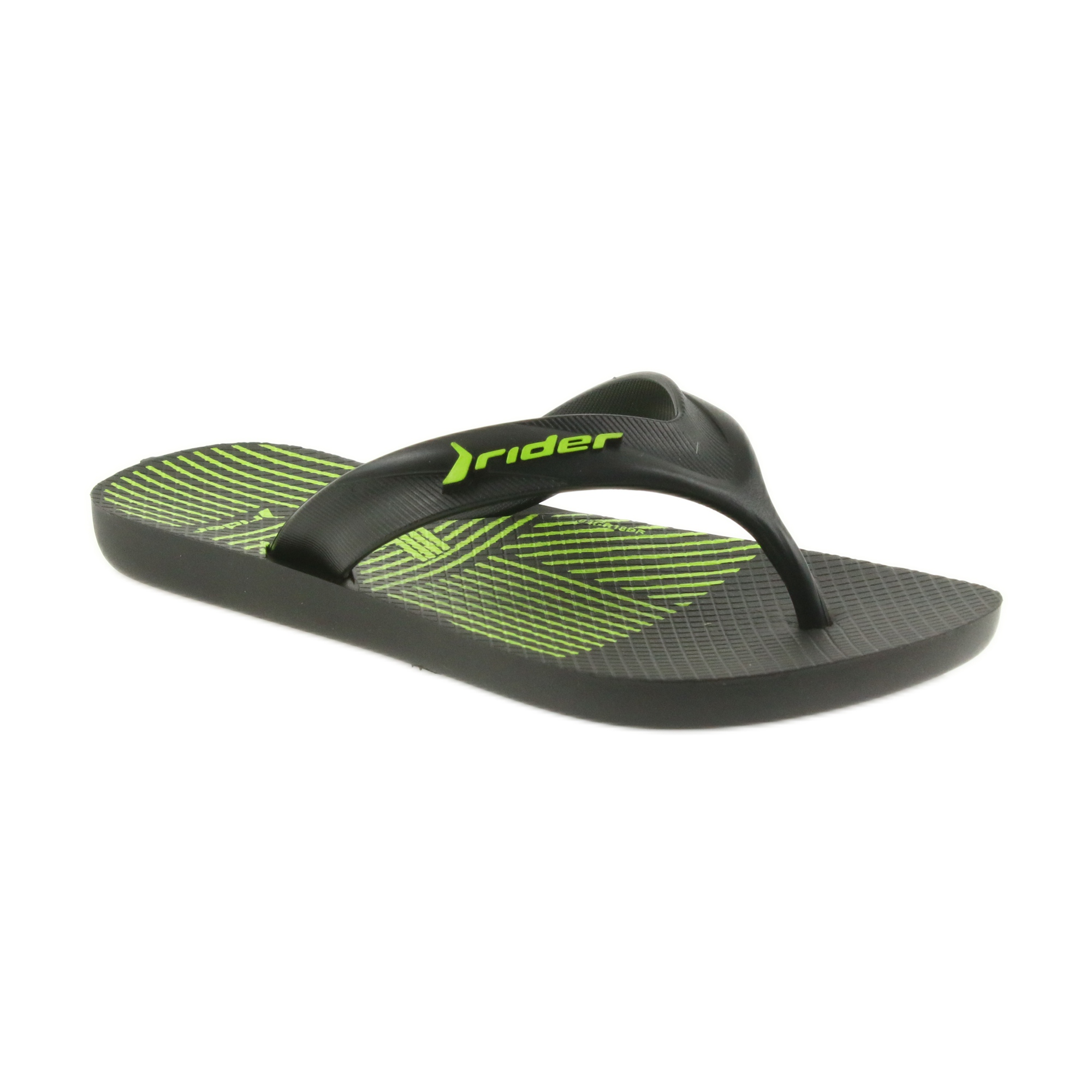 Stapel insluiten pin Children's slippers Rider 11214 black green - KeeShoes