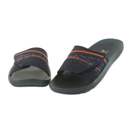 Rider 82500 navy blue leisure men's slippers orange 4