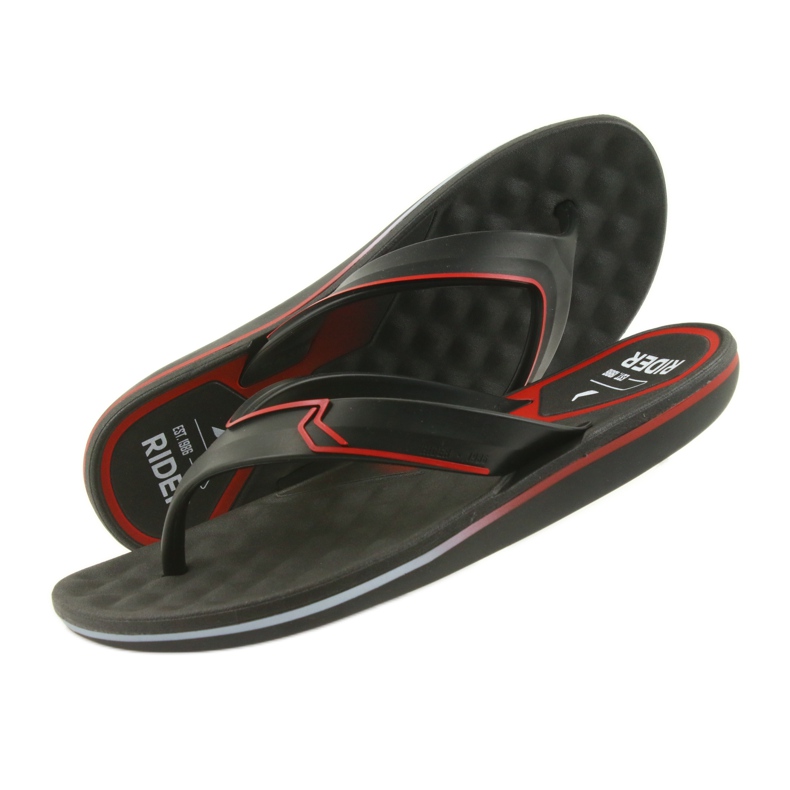 Rider 11315 men's gel flip-flops black red 4 Rider 11315 men's gel flip-flops black red 4