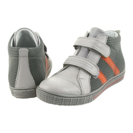 Ren But Rhine shoes boys with Velcro 4275 Popiel/Orange grey 5