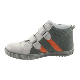 Ren But Rhine shoes boys with Velcro 4275 Popiel/Orange grey 2