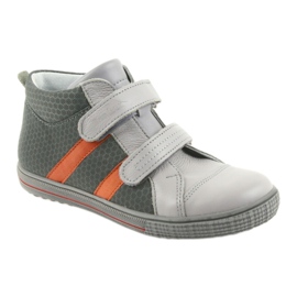 Ren But Rhine shoes boys with Velcro 4275 Popiel/Orange grey 1