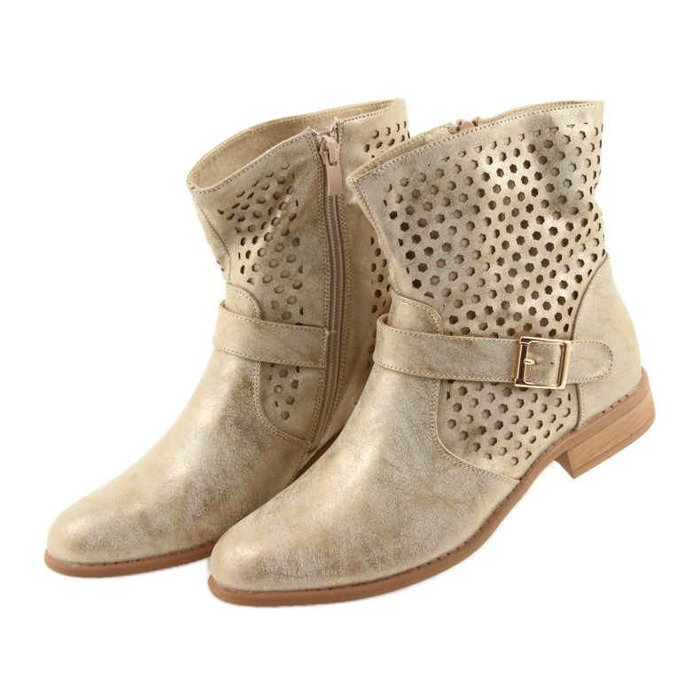 M.Daszyński Casual women's boots SA142 gold brown yellow 2 M.Daszyński Casual women's boots SA142 gold brown yellow 2