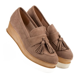 Corina Brown Wedge Moccasins 2