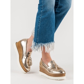 Corina Golden Wedge Loafers 2 Corina Golden Wedge Loafers 2