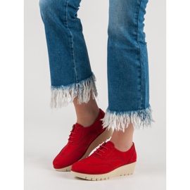 Corina Red Wedge Shoes 1