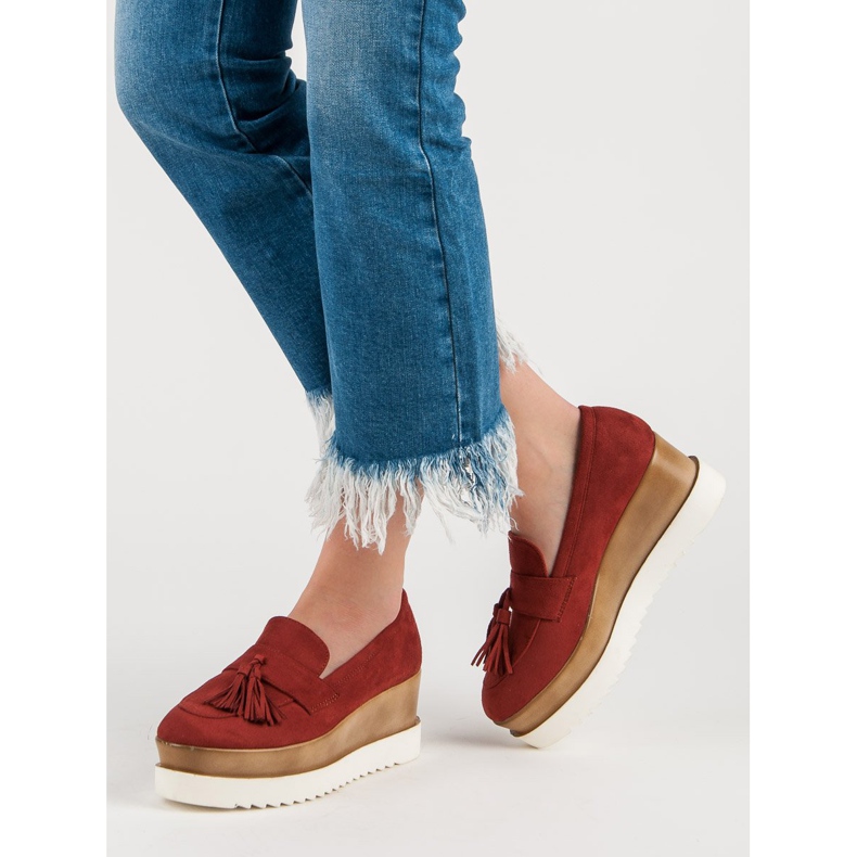 Corina Red Wedge Moccasins 1