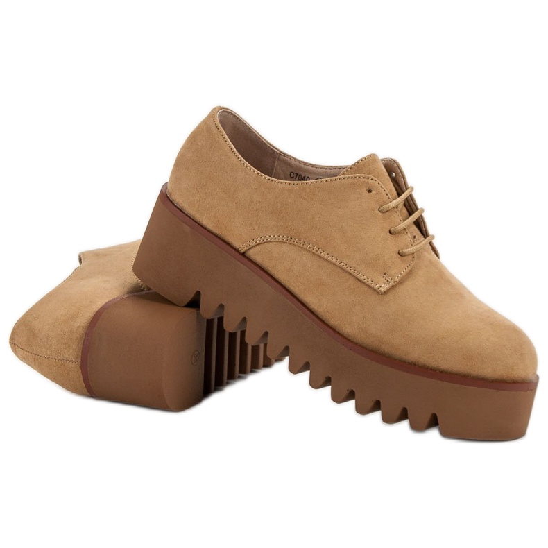 Corina Camel shoes with protector brown 2