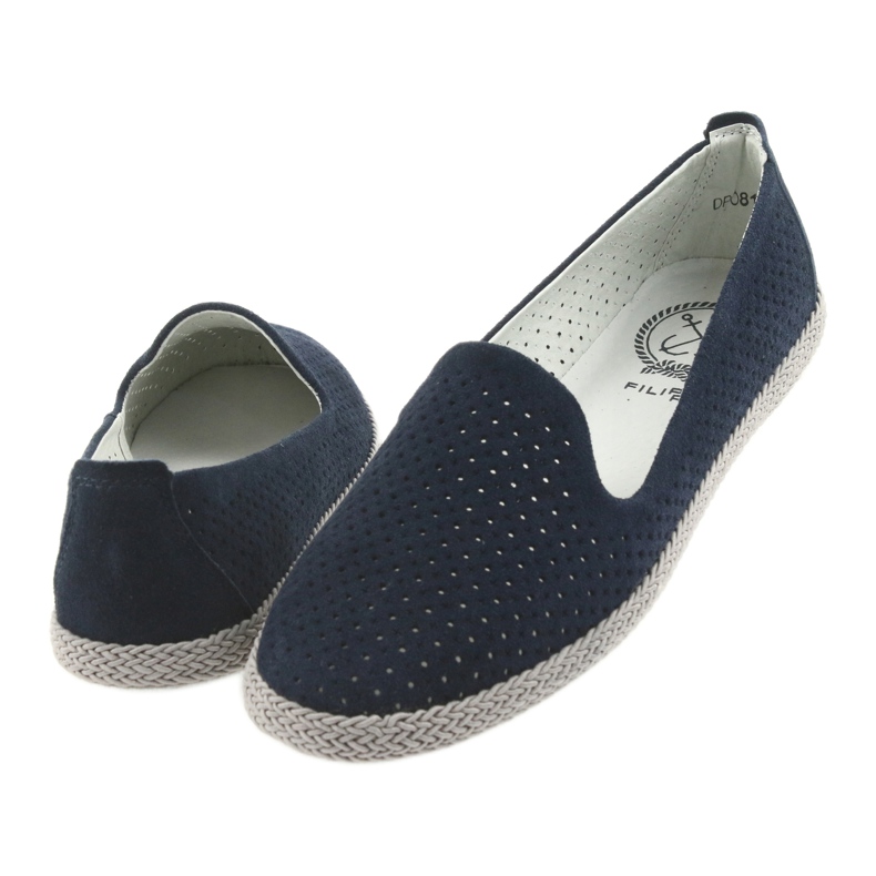 Filippo Lordsy women's ballerinas espadrilles F 081 navy blue 4