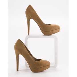 Corina Suede Heels On The Platform brown 2