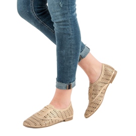 Corina Golden Openwork Shoes 1