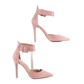 Pink Suede Heels 2