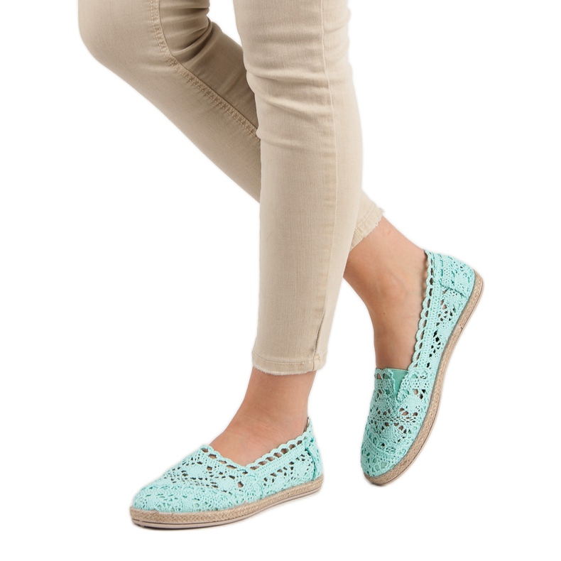 Sweet Shoes Mint Lace Espadrilles green 2