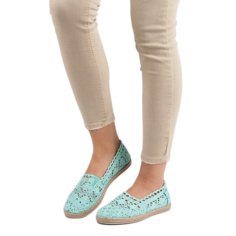 Sweet Shoes Mint Lace Espadrilles green 1
