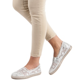 Sweet Shoes Silver Lace Espadrilles grey 2 Sweet Shoes Silver Lace Espadrilles grey 2