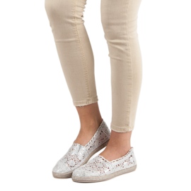 Sweet Shoes Silver Lace Espadrilles grey 1 Sweet Shoes Silver Lace Espadrilles grey 1