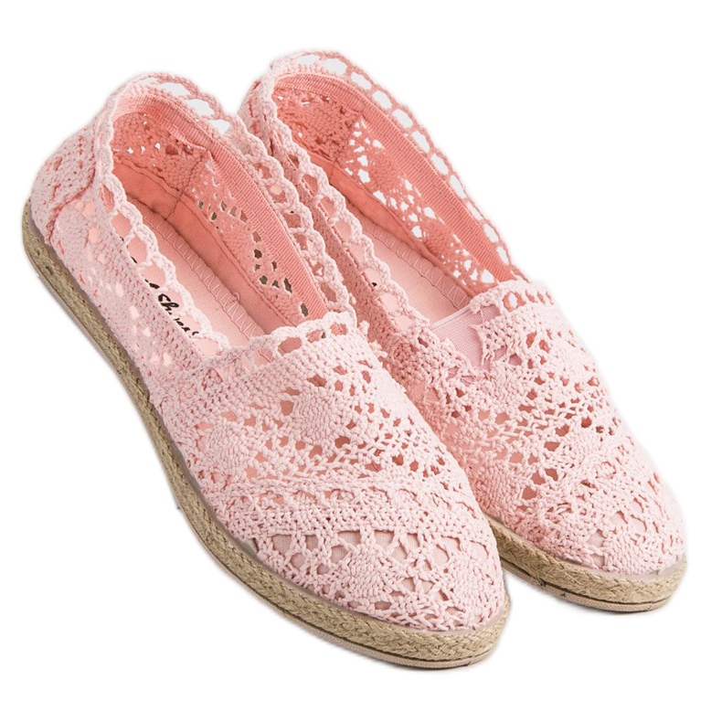 Sweet Shoes Pink Lace Espadrilles 1