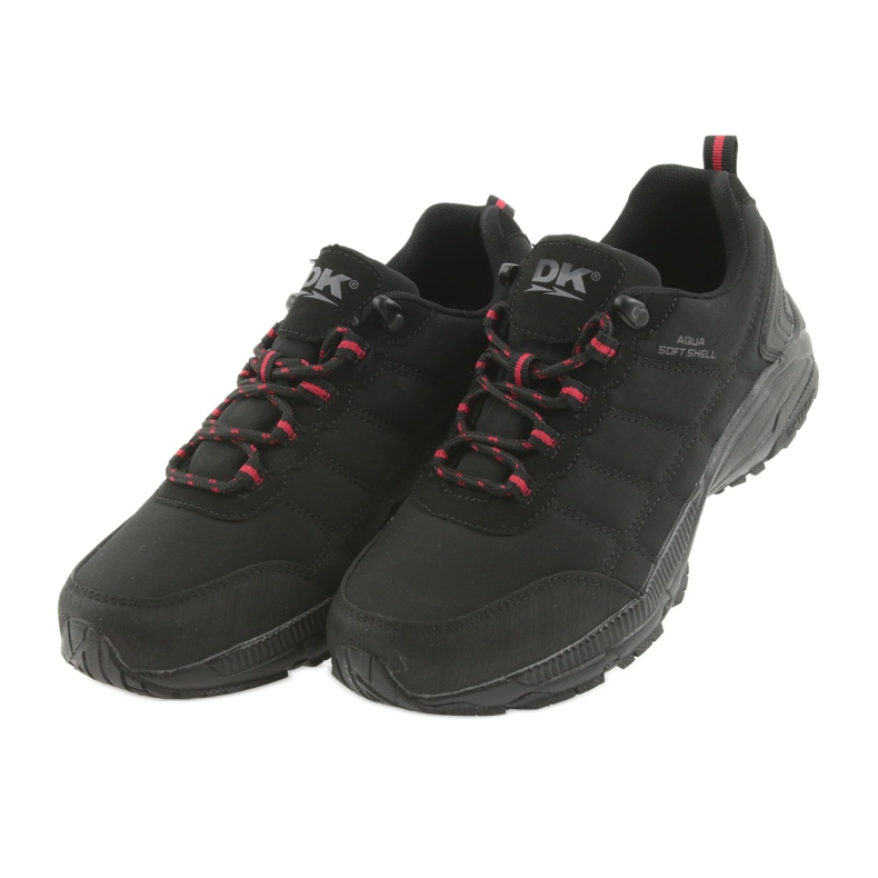 DK 18378 softshell trainers black red 3